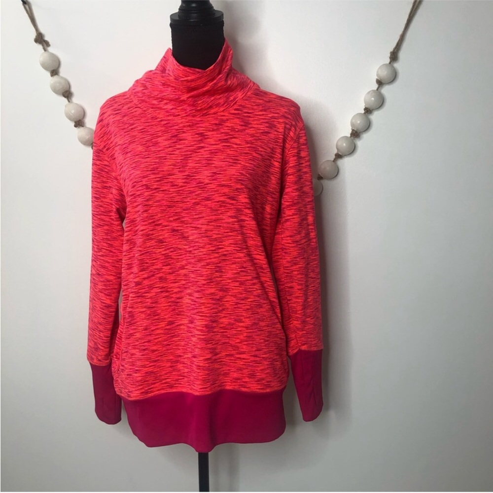 RBX Women's Space Dye Brushed Pullover Raspberry Pink Purple Women's Medium